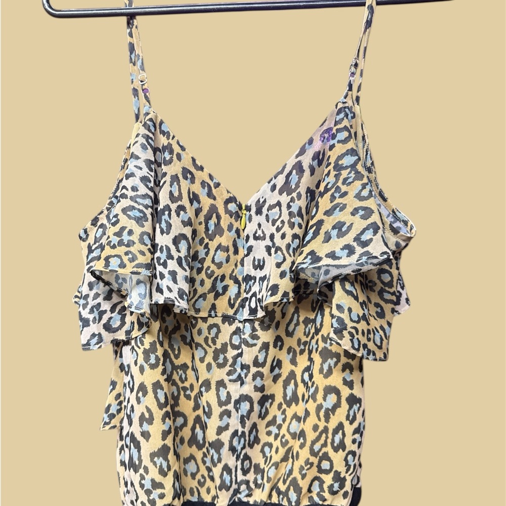 Vintage Marciano Leopard Print Camisole Top